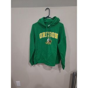 FANATICS Oregon Ducks Women SZ Lg Hoodie University of Oregon Green Mascot Fan